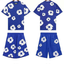(19,M)2025 Summer Men's Shorts Set, Hip Hop Style,Cotton, Casual Fitness, Travel Ready,2-Piece