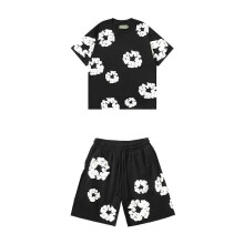 (S,Black suit)2025 Summer Men's Shorts Set,Cotton,Casual Fitness,Travel Ready, 2-Piece
