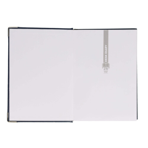 2026 A5 Page-A-Day Diary Navy Blue Hardback 1
