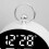 Voice Controlled Digital Alarm Clock With LED Display, Night Mode, Nap Watch Function, Temp Date Time Display, White 3