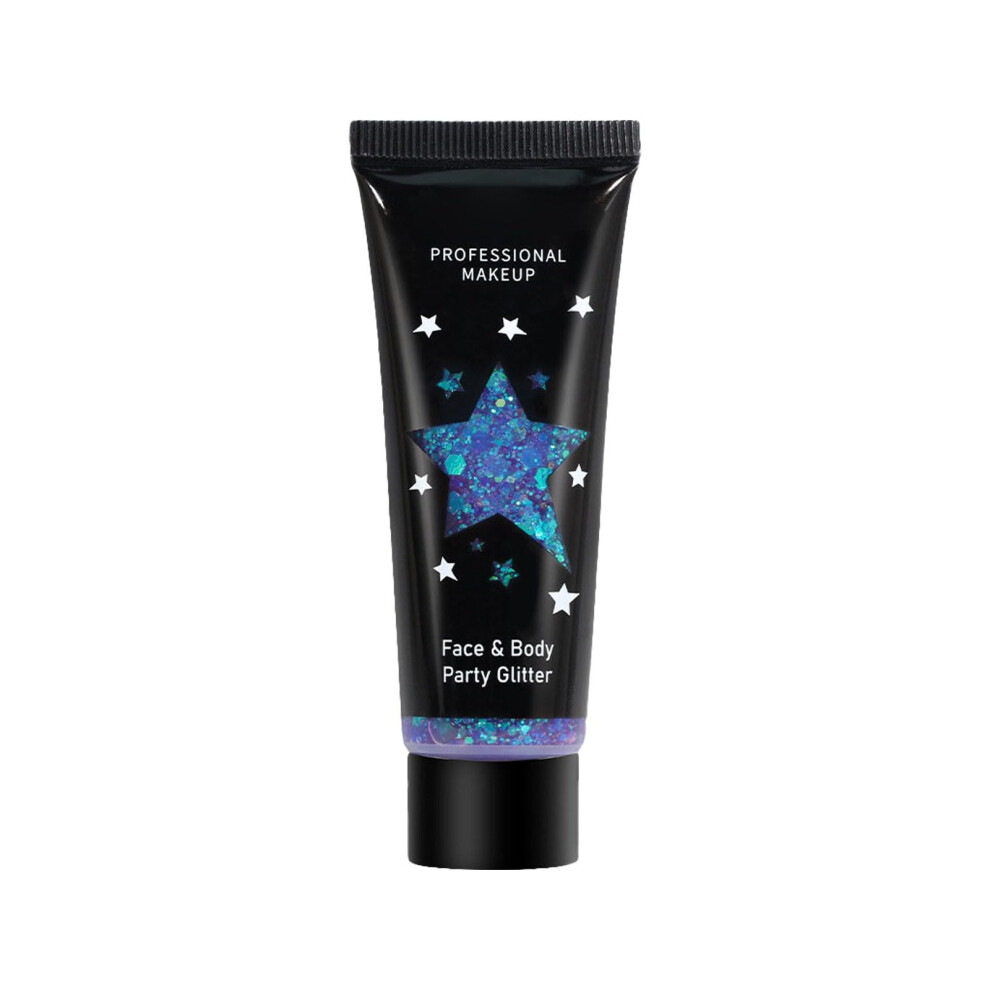 Glitter Gel Makeup with Waterproof Eyeliner Kit Long Lasting Chunky Body Glitter for Festivals
