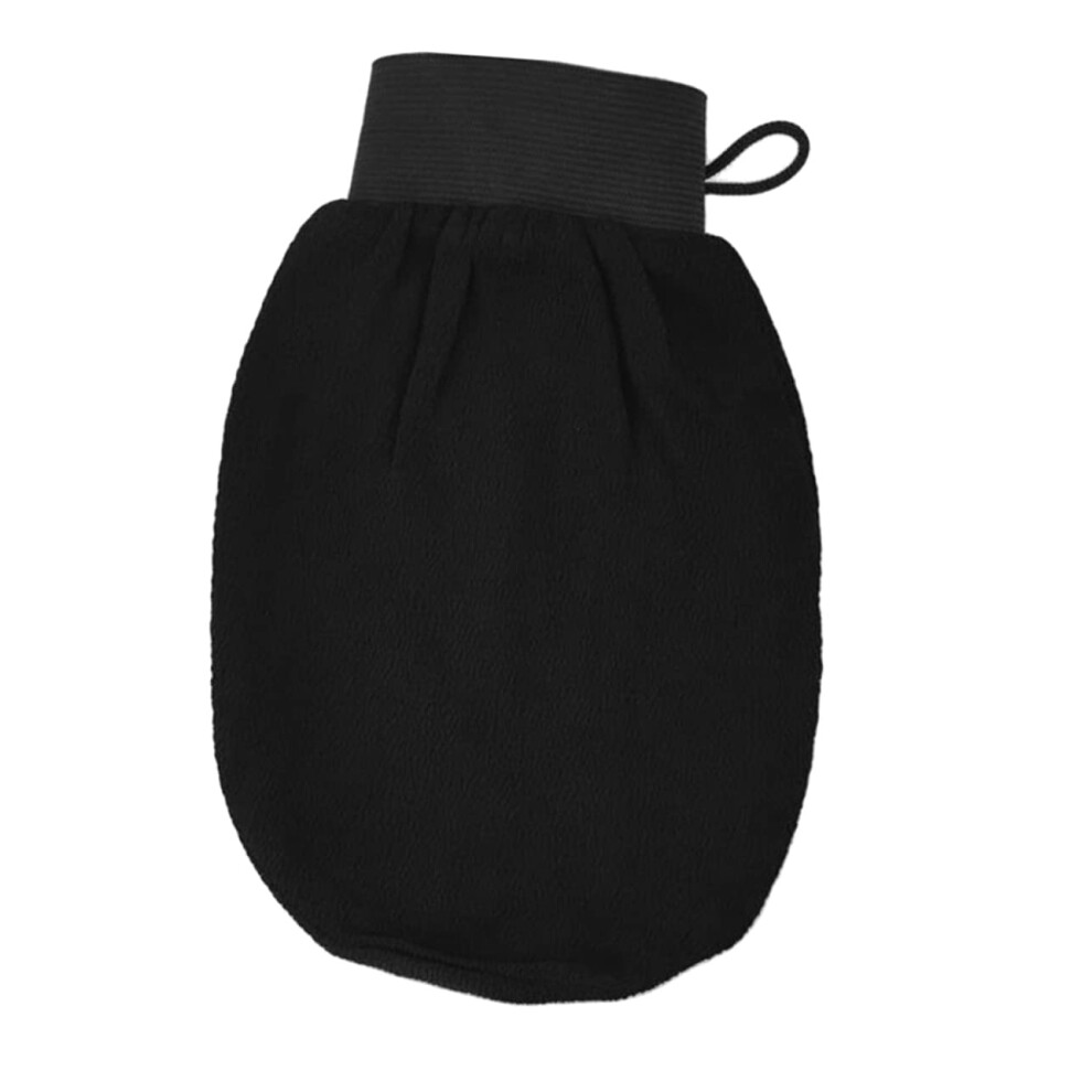 Black Exfoliating Glove For Gentle Dead Skin Removal Body Scrub Glove Machine Washable