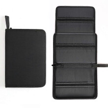 (72 Holes) 36/48/72 Holes Folding Pen Curtain Black Oxford Pencil Bag Professional Painting Pencil Organizer Pen Insert Canvas Colored