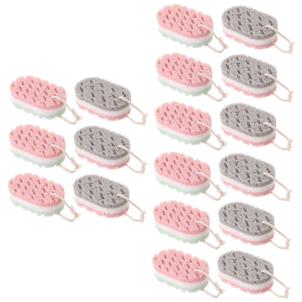 Body Scrubber Exfoliating Sponge for Deep Skin Cleansing and Dead Skin Removal 18pcs Set