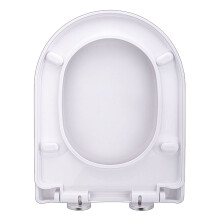 Toilet Seat SoftClose White With NonSlip Bumpers, QuietClose Replacement Lid For Bathroom Easy Installation