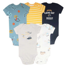 (24M, K) 5PCS/Lot Baby Boys Girls Bodysuits Cotton Short Sleeves Kids Clothes 6-24 Month Newborn Baby Clothing