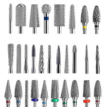 (11) Tungsten Carbide Nail Drill Bit Milling Cutter For Manicure Pedicure Nail Files Buffer Nail Art Equipment Accessory Tools
