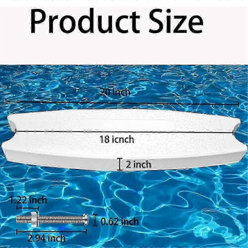 2-Pack Universal Pool Ladder Steps Replacement, 18 Inch Heavy-Duty Molded Plastic Swimming Pool Lad . 2