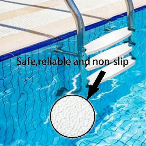 2-Pack Universal Pool Ladder Steps Replacement, 18 Inch Heavy-Duty Molded Plastic Swimming Pool Lad . 1