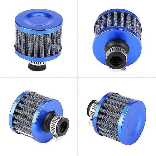 Car Air Intake Filter Universal Cold Air Filter Kit Crankcase Vent Cover Vent (blue) (1pcs) 1