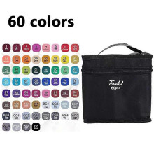 (60colors) 24-80 Colors Double Headed Oily Art Marker Pen Set for Draw Sketching Oily Tip Based Markers