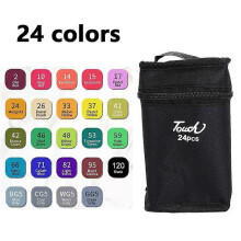 (24colors) 24-80 Colors Double Headed Oily Art Marker Pen Set for Draw Sketching Oily Tip Based Markers