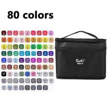 (80colors) 24-80 Colors Double Headed Oily Art Marker Pen Set for Draw Sketching Oily Tip Based Markers