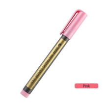 (red) 10 Colors Metallic Markers,Kawaii Waterproof Permanent Paint Pens,Water-based Color Stationery Pens