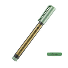 (green) 10 Colors Metallic Markers,Kawaii Waterproof Permanent Paint Pens,Water-based Color Stationery Pens