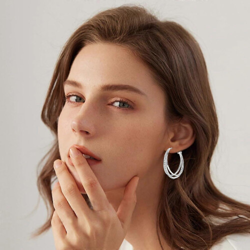 Womens Earrings,Simple U-Shaped Studs,Star Moon Butterfly Ear Jewelry 1