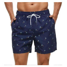 (KD16043,M)Mens Beach Shorts,3D Pineapple Print,Surf Swim Trunks,Hawaiian Style Shorts,Fruit Graphic Casual,Quick Dry Swimwear