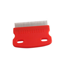 Stainless Steel Pet Grooming Comb with Round Teeth for Cat and Dog Flea Removal and Detangling
