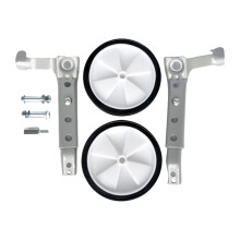 Adjustable Kids Bike Training Wheels with Durable WearResistant Wheels Easy to Install White