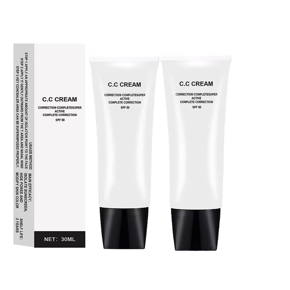 Cream Cc Spf 50 Antiaging, Skin Tone Adjusting Moisturizing Primer And Foundation 30Ml, 2 Pcs