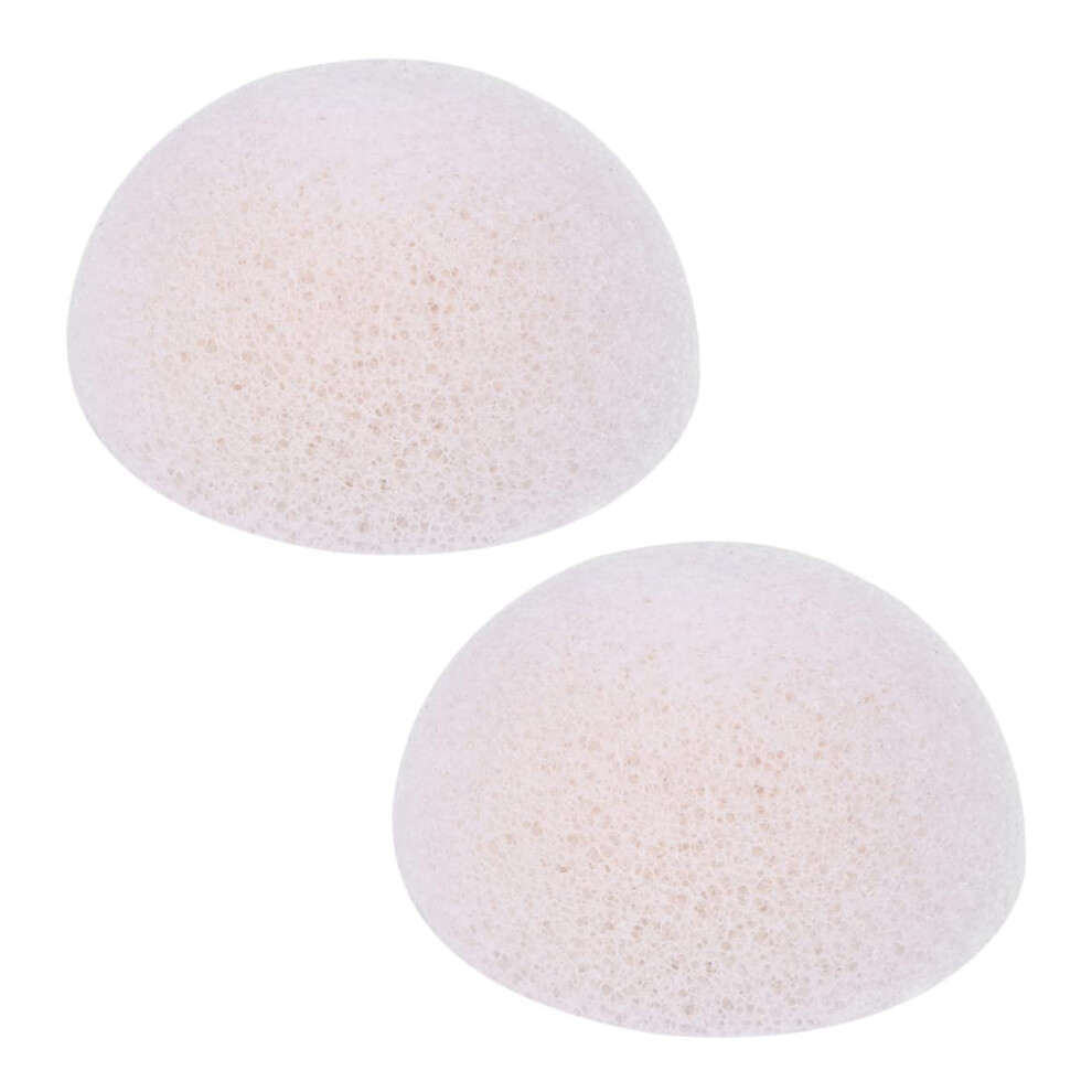 Bamboo Charcoal Face Cleansing Sponge 2pcs Soft Exfoliating Facial Sponge for Sensitive Skin