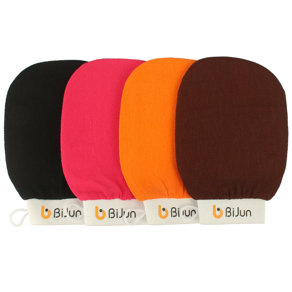 Exfoliating Gloves and Kessa Scrub Mitt for Deep Skin Renewal, Dead Skin Removal, Shower or Bath
