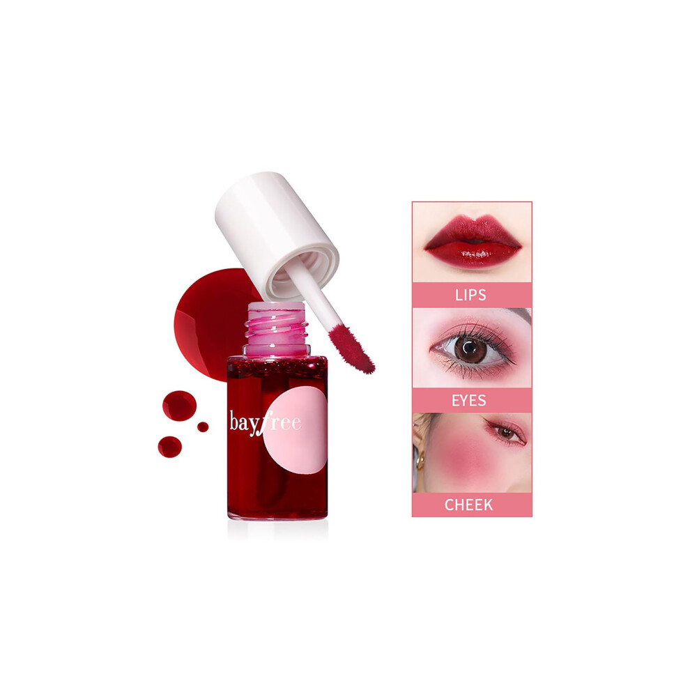 Tinted Hydrating Lip Oil with Fruit Flavor, NonSticky  Shine Nourishing Lip Gloss for Women