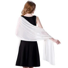 (Pale Champagne 51  )Women Transparent Chiffon Shawl,Elegant Soft Silky,Breathable Lightweight,Evening Dress Wrap Shawl