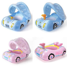 (1-6 Ages Within 30kg) Baby Swim Ring with Sunshade,Inflatable Pool Toy, Infant Swim Seat Circle,Kids Swimming Ring