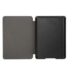 Schutzüberzug aus PU-Leder mit Kreuzmuster für Kindle Paperwhite 4 2018, Schwarz
