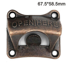 (Black) 1 Piece Bottle Opener Wall Mounting Wall Bottle Opener Wall Beer Opener With Mounted Screws High Quality
