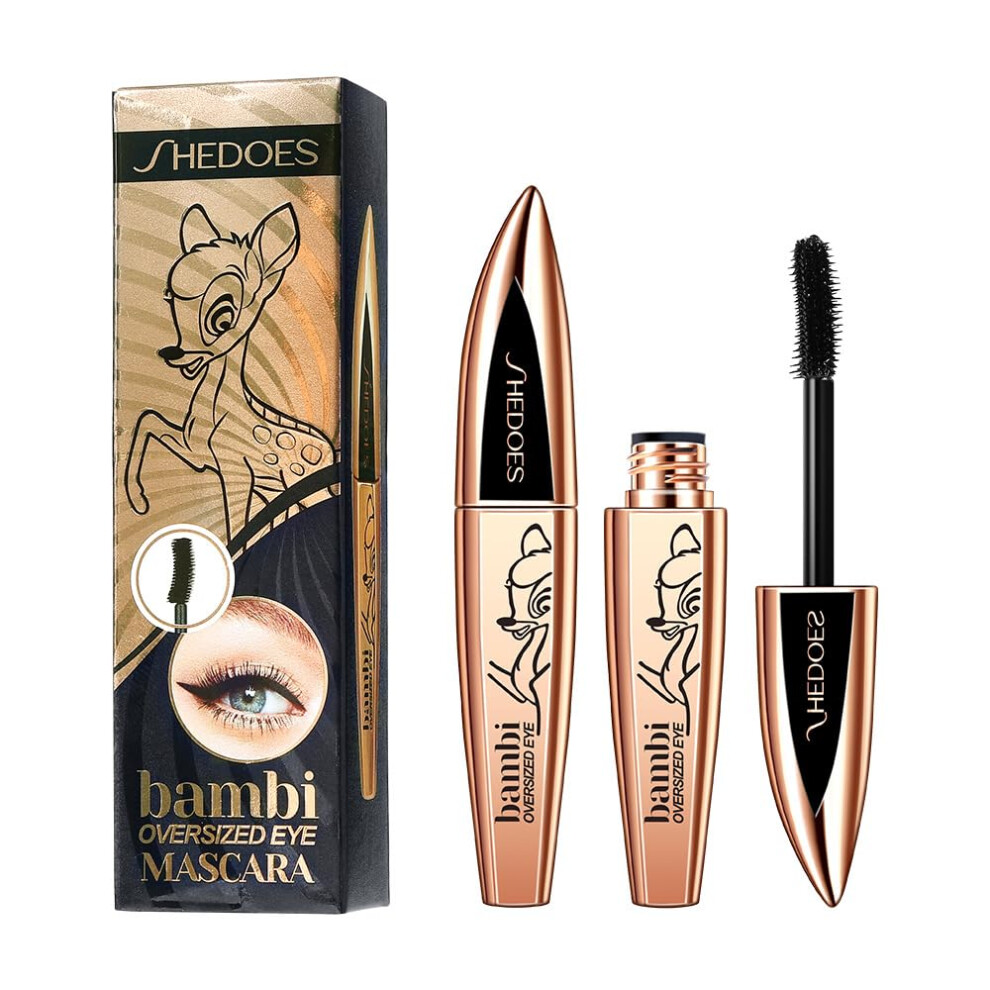 Waterproof Volumizing Mascara with 4D Curling Effect and Nourishing Coconut Shea, Black