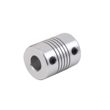 CNC Flexible Shaft Coupling 5x6mm Aluminum D19L25 Zero Backlash Stepper Motor Connector