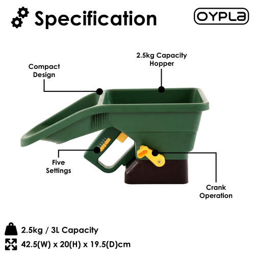 Oypla Oypla Handheld Garden Lawn Grass Feed Seed Fertiliser Spreader Shaker 1