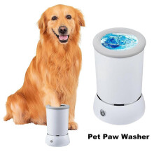 (White) Dog Paw Washer Large Multifunctional Quick Cleaning Pet Tool for Small Medium-sized Dog