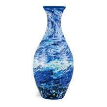 (Waves) 3D Puzzle Vase Unique Flower Vase Unique Puzzle Planter Made by 160 Curved Plastic Puzzle Pieces Present for Friends Family
