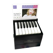 (Black) Swift Piano Calendar 2025 with Music Sheets Cute Collectible Swift Mini Piano Toy Fan Collection for Kids Teens Adults