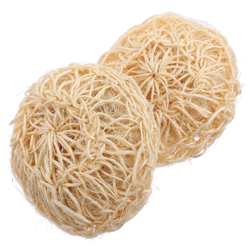 2pcs Sisal Bath Sponge Set for Deep Exfoliation and Gentle Shower Scrubbing QuickDry Design