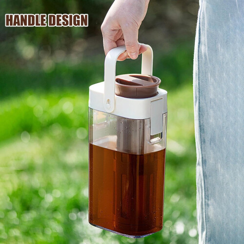 1000ml Cold Brew Coffee Maker with Fine Mesh Filter, Glass Pitcher for Iced Coffee and Tea 1