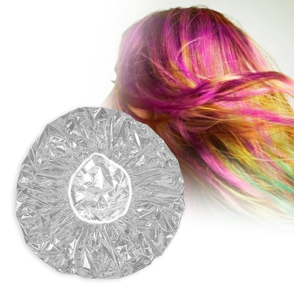 Aluminum Foil Hair Heat Cap One Piece Hair Processing Cap For Deep Conditioning And Coloring Silver