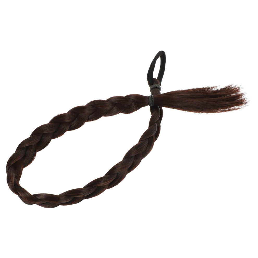 Unisex Braided Ponytail Hair Extension Heat Resistant Synthetic Long Wrap Around Hairpiece For Women