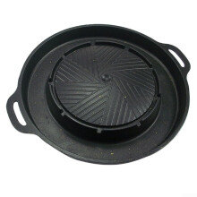 Portable Gas BBQ Grill Plate 34cm Nonstick with Fat Collection for Camping Outdoor Cooking