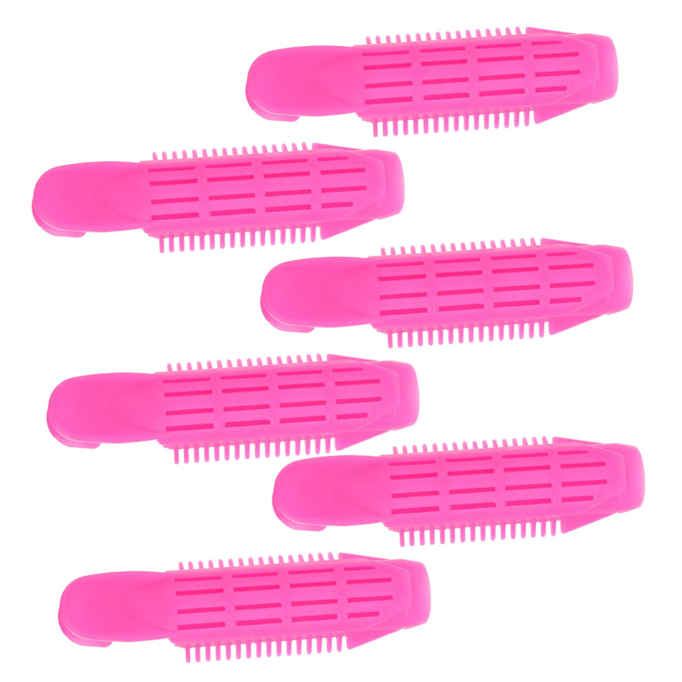 Hair Rollers Set 6pcs Heat Curl Styling for Bangs and Root Lift, Plastic Hair Curlers
