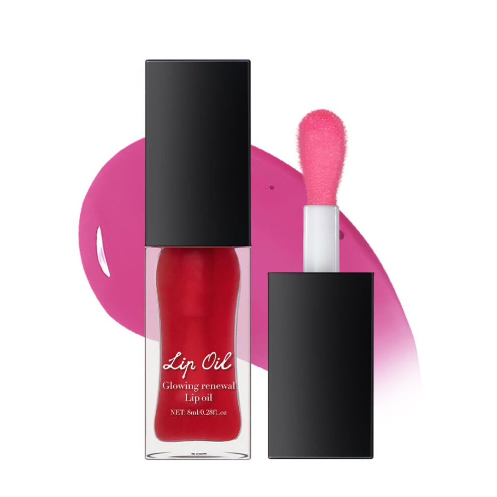 Red Lip Glow Oil Hydrating Lip Oil Gloss For Dry Lips, Nonsticky Moisturizing Plumper #6