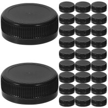 (Black) 100pcs Plastic Bottle Caps for Diy Crafts Development of Childrens Intelligence Reusable Bottle Lids -Yx
