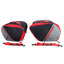 Motorcycle Luggage Bags For Tracer 9 GT 20202022 Red Outer Black Expandable Inner Bags Rear Right