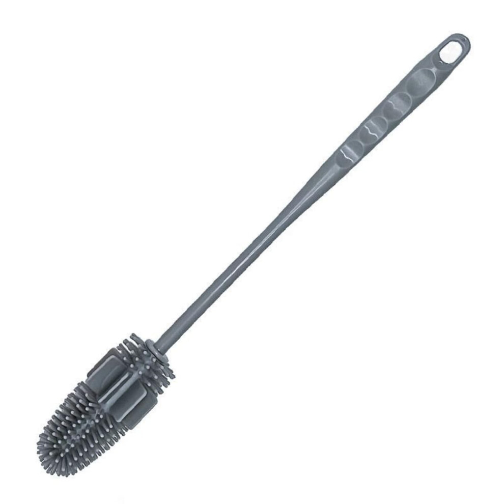 Baby Bottle Brush Long Handle Silicone Cleaner with Hangable Design for Narrow Crevices