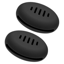 2pcs Silicone Makeup Sponge Travel Case Compact Organizer Holder for Beauty Sponges Portable Design Black Color for Easy Identification and Protection