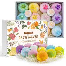 Bath Bombs Gift Set for Women and Men, Handmade with Shea and Cocoa Butter for Dry Skin Hydration