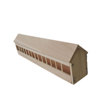 Pigeon Feeder Trough 80cm Wooden Poultry Food Dispenser for Quails Chickens Garden Birds